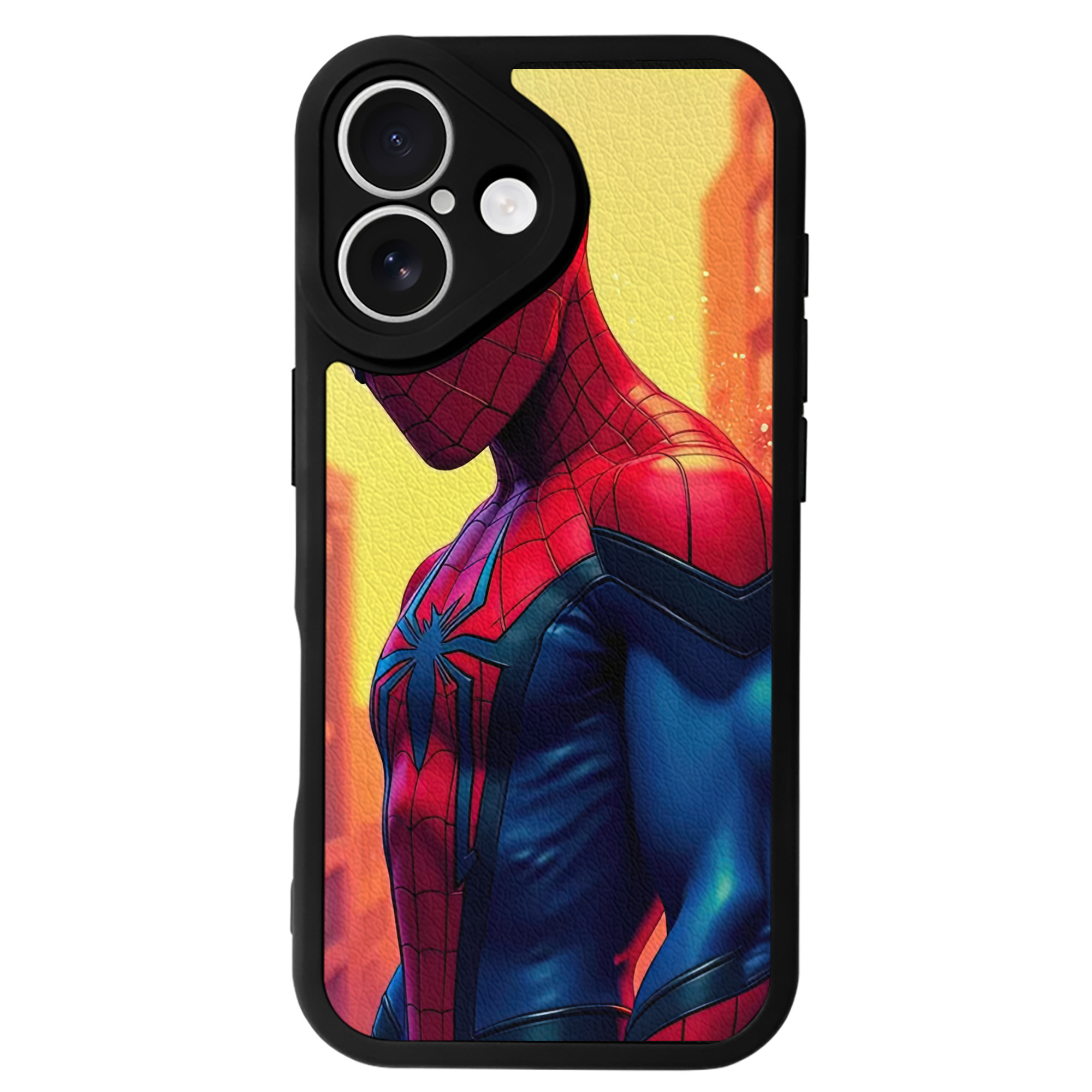 Spider Man スパイダーマン 【iPhone 16シリーズ対応】シリコンスマホケース（レザー調） 材質：シリコン